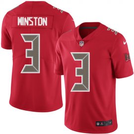 Nike Tampa Bay Buccaneers #3 Jameis Winston Red Mens Stitched NFL Limited Rush Jersey