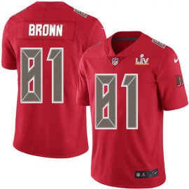 Nike Tampa Bay Buccaneers #81 Antonio Brown Red Youth Super Bowl LV Bound Stitched NFL Limited Rush Jersey