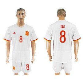 Spain #8 Xavi Away Soccer Country Jersey