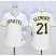 Pittsburgh Pirates #21 Roberto Clemente White Womens Home Stitched MLB Jersey