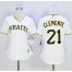 Pittsburgh Pirates #21 Roberto Clemente White Womens Home Stitched MLB Jersey