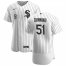 Chicago White Sox #51 Dane Dunning Mens Nike White Home 2020 Authentic Player MLB Jersey