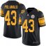 Nike Pittsburgh Steelers #43 Troy Polamalu Black Mens Stitched NFL Limited Rush Jersey