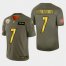 Nike Pittsburgh Steelers #7 Ben Roethlisberger Mens Olive Gold 2019 Salute to Service NFL 100 Limited Jersey