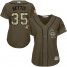 Colorado Rockies #35 Chad Bettis Green Salute to Service Womens Stitched MLB Jersey