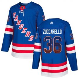 Adidas New York Rangers #36 Mats Zuccarello Royal Blue Home Authentic Drift Fashion Stitched NHL Jersey