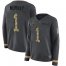 Nike Arizona Cardinals #1 Kyler Murray Anthracite Salute to Service Womens Stitched NFL Limited Therma Long Sleeve Jersey