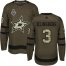 Adidas Dallas Stars #3 John Klingberg Green Salute to Service Youth 2020 Stanley Cup Final Stitched NHL Jersey