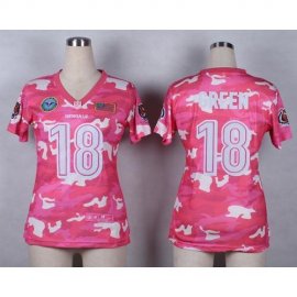 Nike Cincinnati Bengals #18 A.J. Green Pink Womens Stitched NFL Elite Camo Fashion Jersey