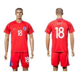 England #18 Dier Away Soccer Country Jersey