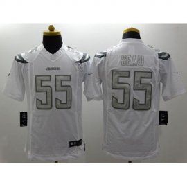 Nike Los Angeles Chargers #55 Junior Seau White Mens Stitched NFL Limited Platinum Jersey