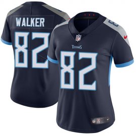 Nike Tennessee Titans #82 Delanie Walker Navy Blue Team Color Womens Stitched NFL Vapor Untouchable Limited Jersey