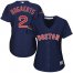 Boston Red Sox #2 Xander Bogaerts Navy Blue Alternate 2018 World Series Champions Womens Stitched MLB Jersey