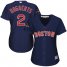 Boston Red Sox #2 Xander Bogaerts Navy Blue Alternate 2018 World Series Champions Womens Stitched MLB Jersey