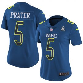 Nike Detroit Lions #5 Matt Prater Navy Womens Stitched NFL Limited NFC 2017 Pro Bowl Jersey