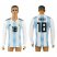 Argentina #18 SALVIO Home 2018 FIFA World Cup Long Sleeve Thailand Soccer Jersey