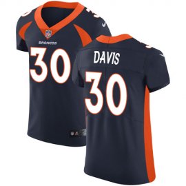 Nike Denver Broncos #30 Terrell Davis Navy Blue Alternate Mens Stitched NFL Vapor Untouchable Elite Jersey