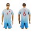 Turkey #6 Potuk Away Soccer Country Jersey