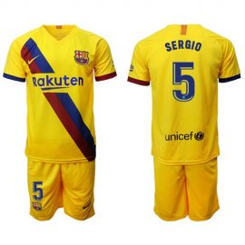 Barcelona #5 Sergio Away Soccer Club Jersey