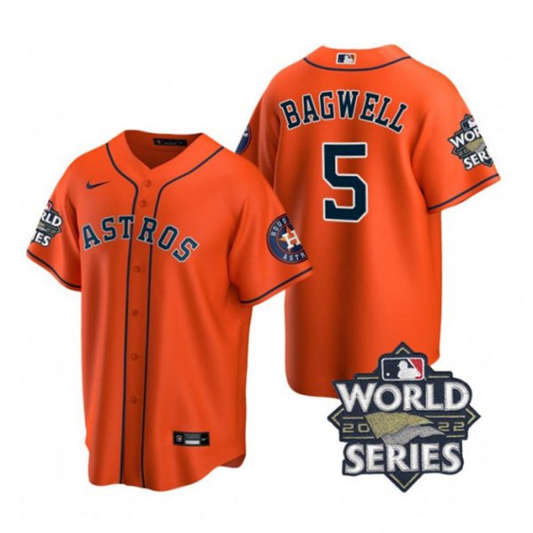 Astros 5 Jeff Bagwell Orange Nike 2022 World Series Cool Base Jersey Astros 5 Jeff Bagwell Orange Nike 2022 World Series Cool Base Jersey