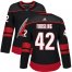 Adidas Carolina Hurricanes #42 Gustav Forsling Black Alternate Authentic Womens Stitched NHL Jersey