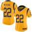 Nike Los Angeles Rams #22 Marcus Peters Gold Womens Stitched NFL Limited Rush Jersey