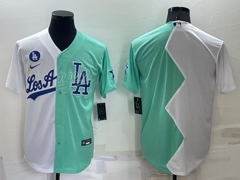 Dodgers Blank White Green Nike Split 2022 MLB All Star Jersey Dodgers Blank White Green Nike Split 2022 MLB All Star Jersey