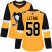 Adidas Pittsburgh Penguins #58 Kris Letang Gold Alternate Authentic Womens Stitched NHL Jersey