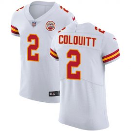 Nike Kansas City Chiefs #2 Dustin Colquitt White Mens Stitched NFL Vapor Untouchable Elite Jersey