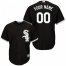 Chicago White Sox Majestic Cool Base Custom Jersey Black