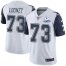 Nike Dallas Cowboys #73 Joe Looney White Mens Stitched With Established In 1960 Patch NFL Limited Rush Jersey