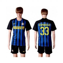 Inter Milan #33 Dambrosio Home Soccer Club Jersey