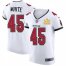 Tampa Bay Buccaneers #45 Devin White Mens Super Bowl LV Champions Patch Nike White Vapor Elite Jersey