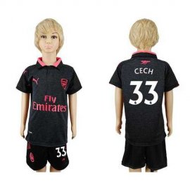 Arsenal #33 Cech Sec Away Kid Soccer Club Jersey