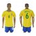 Brazil #6 Marcelo Home Soccer Country Jersey