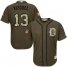 Detroit Tigers #13 Omar Vizquel Green Salute to Service Stitched Youth MLB Jersey