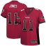 Nike Atlanta Falcons #11 Julio Jones Red Team Color Womens Stitched NFL Elite Drift Fashion Jersey