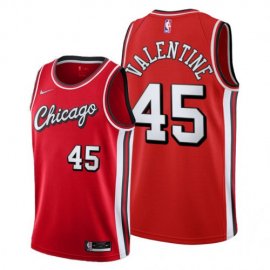 Chicago Chicago Bulls #45 Denzel Valentine Mens 2021-22 City Edition Red NBA Jersey Mens
