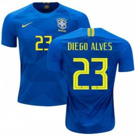 Brazil #23 Diego Alves Away Soccer Country Jersey
