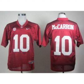 Alabama Crimson Tide 10 AJ McCarron 2012 SEC Patch Red College Football NCAA Jersey