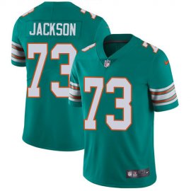 Nike Miami Dolphins #73 Austin Jackson Aqua Green Alternate Mens Stitched NFL Vapor Untouchable Limited Jersey