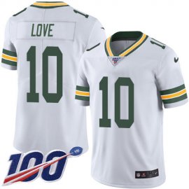 Nike Green Bay Packers #10 Jordan Love White Mens Stitched NFL 100th Season Vapor Untouchable Limited Jersey