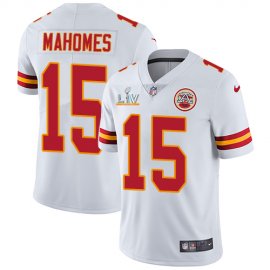 Nike Kansas City Chiefs #15 Patrick Mahomes White Mens Super Bowl LV Bound Stitched NFL Vapor Untouchable Limited Jersey