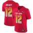 Nike New England Patriots #12 Tom Brady Red Mens Stitched NFL Limited AFC 2018 Pro Bowl Jersey