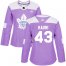Adidas Toronto Maple Leafs #43 Nazem Kadri Purple Authentic Fights Cancer Womens Stitched NHL Jersey