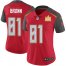 Nike Tampa Bay Buccaneers #81 Antonio Brown Red Team Color Womens Super Bowl LV Champions Patch Stitched NFL Vapor Untouchable Limited Jersey