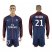 Paris Saint-Germain #21 Ben Arfa Home Long Sleeves Soccer Club Jersey