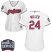 Cleveland Indians #24 Andrew Miller White 2016 World Series Bound Womens Home Stitched MLB Jersey