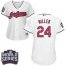 Cleveland Indians #24 Andrew Miller White 2016 World Series Bound Womens Home Stitched MLB Jersey