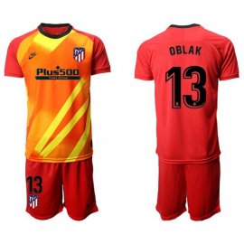 Atletico Madrid #13 Oblak Red Goalkeeper Soccer Club Jersey